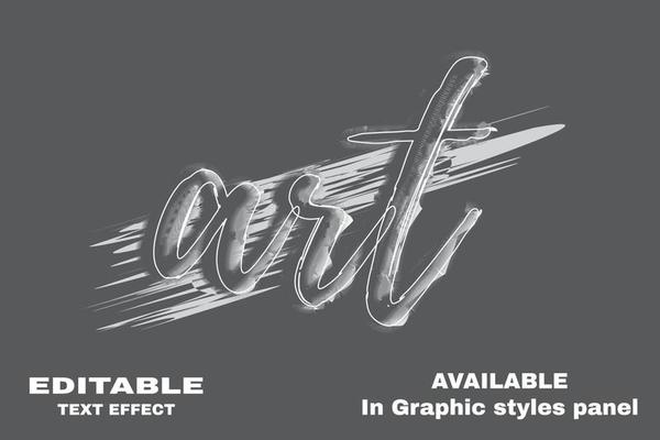 art brush style text effect