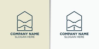 bow tie and home logo vector, job service logo template vector