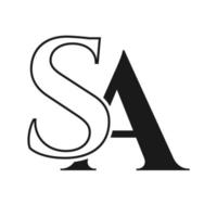 Letter AS Logo. SA logotype luxury symbol vector