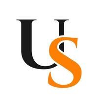 Letter US Logo. SU logotype luxury symbol vector