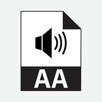 AA Audio File Formats Icon Vector