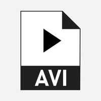 AVI Video File Formats Icon Vector