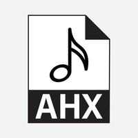 AHX Audio File Formats Icon Vector