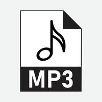 mp3 audio archivo formatos icono vector