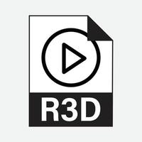 R3D Image File formats Icon Vector