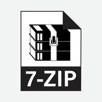 7-ZIP File Formats Icon Vector