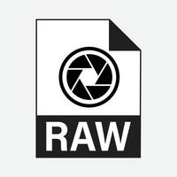 RAW Image File Formats Icon Vector