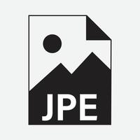 JPE File Formats Icon Vector