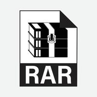 RAR File Formats Icon Vector