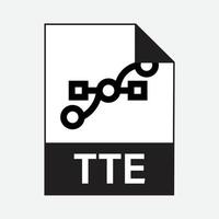 TTE File Extension Icons Vector