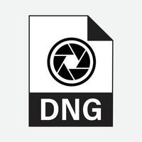 dng imagen archivo formatos icono vector