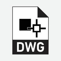 dwg archivo formatos icono vector