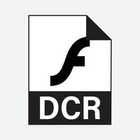 DCR Image File Formats Icon vector