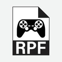 rpf archivo formatos icono vector