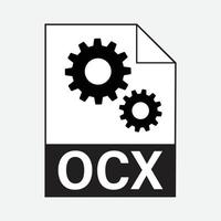 ocx archivo formatos icono vector