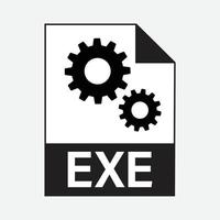 EXE File Formats Icon Vector