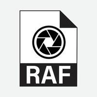 RAF File Formats Icon vector
