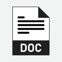 Doc archivo formatos icono vector gratis