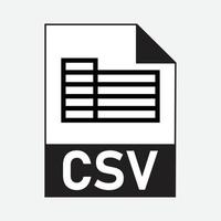 CSV File Formats Icon Vector Free