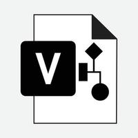 VSD File Formats Icon Vector free