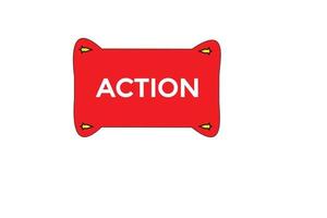 acción botón vectores.signo etiqueta habla burbuja acción vector