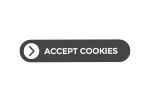 accept cookies button vectors.sign label speech bubble accept cookies vector