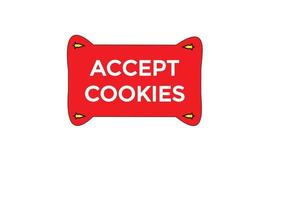 accept cookies button vectors.sign label speech bubble accept cookies vector