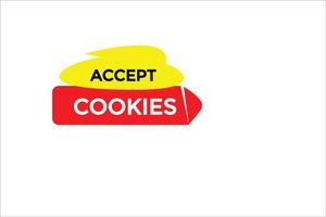 accept cookies button vectors.sign label speech bubble accept cookies vector