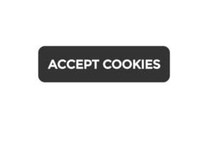 accept cookies button vectors.sign label speech bubble accept cookies vector