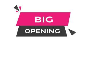 big opening button vectors.sign label speech bubble big opening vector