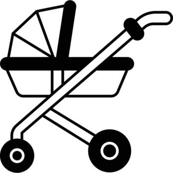 Baby Stroller which can easily edit or modify vector