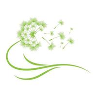 Dandelion flower logo vector and symbol template