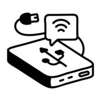 Trendy USB Connection vector