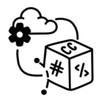 Trendy Code Implementation vector