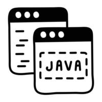 Trendy Java Files vector