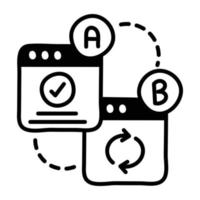Trendy AB Testing vector