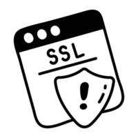 certificado ssl de moda vector