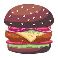 Trendy Hamburger Concepts vector