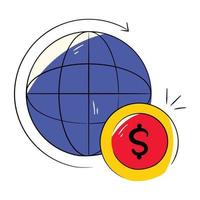 Trendy Global Economy vector