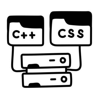 Trendy Programming Server vector