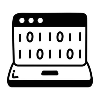 Trendy Binary Code vector