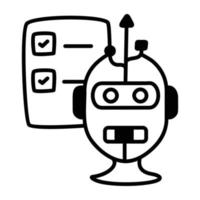 Trendy Robot Tasks vector