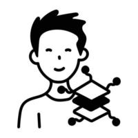 Trendy Stack Developer vector