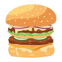de moda hamburguesa con queso conceptos vector