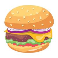 Trendy Cheeseburger Concepts vector