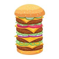 Trendy Tower Burger vector