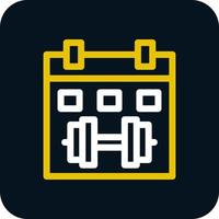 Gym Calendar Vector Icon Design