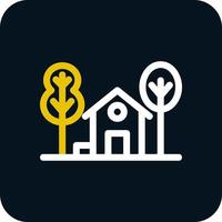 Home Landscape Vector Icon Design