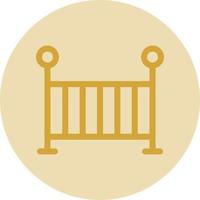 Baby Crib Vector Icon Design