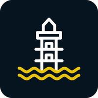 Lighthouse Landscape Vector Icon Design